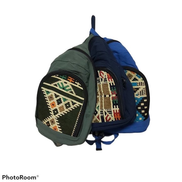 NEW Handmade Tribal canvas backpack hippie padded - Picture 11 of 11